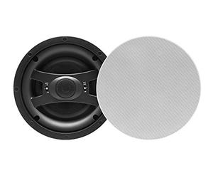 Earthquake ECS-6.5 1 Pr. Altoparlanti da soffitto da 16,5 cm, coni in kevlar, 12 dB Xover, interruttori +/3dB (B/T), griglie rotonde magnetiche