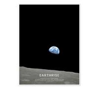 Earthrise - Apollo 8 Poster di NASA 60 x 80 cm Nero Quadri Decorazione per pareti
