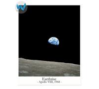 Earthrise Apollo VIII 1968 - Poster Iconic Space Photo Art - 18x24 o 24x36