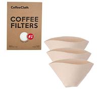 Earthtopia Set di 3 filtri riutilizzabili per caffè in Tessuto, 100% Cotone Biologico, Filtro Permanente Multiuso, Filtro Permanente (Taglia 2)