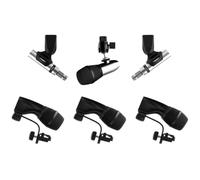 Earthworks Audio DK6 - Kit di 6 microfoni per batteria per grancassa, tom, rullante e piatti, include 4 microfoni DM17, 2 microfoni SR20 Gen 2, 1 microfono DM6, montaggi a bordo, clip per microfono