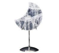 Earthy Green Moss Agate Moon on Stand, Alloy Sphere Display Holder, Moon Shaped Small Crystal Display Stand for Home Office Desk Decoration