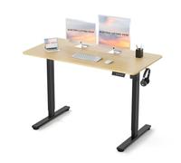 EarthyHome Scrivania regolabile in altezza, Scrivania, 120x60 cm, funzione di memoria a tre posizioni, completa di sistema di gestione dei cavi e gancio, scrivania salvaspazio.