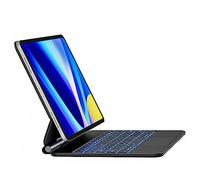 Earto Custodia per iPad Air 11 con tastiera, Magic Style Keyboard iPad Pro 11 (4/3/2/1G), design con trackpad, illuminazione a 7 colori, nero