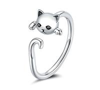EarWomen??Cute Cat S Sterling Women Size 8 (A ring)