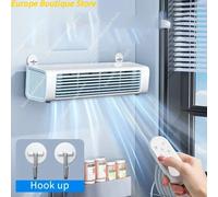 Eary Ventilatore a torre senza lama a parete con telecomando Flusso d'aria di raffreddamento forte estivo regolabile per ventola del condizionatore d'aria da scrivania Blue Rechargeable