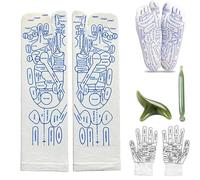Ease Relief Socks, Easerelief Socks, Reflexology Foot Massage Acupressure Socks with Tools for Women Men, for Relieving Fatigue & Pain (Women With Gloves)