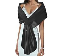 EASEDAILY Scialli e involucri da donna per abiti da sera sciarpa da sposa elegante stole da sposa coprispalle per sposa e damigella d'onore, E-nero, US 12-18 (M)