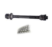 EaseSunny Asse per bicicletta, mozzo posteriore, asse bicicletta, per mozzo con cuscinetto a sfera NOVATEC da 135 mm, albero cavo in acciaio con sfere, kit di ricambio nero per riparazione di mountain