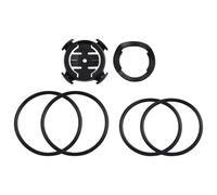 EaseSunny Edge Supporto per computer a quarto di giro per manubrio o manubrio Garmin, ABS+supporto GPS in gomma con fasce, nero