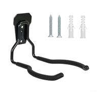 EaseSunny Heavy Duty Garage Storage Ganci Montaggio A Parete per Biciclette Scale Strumenti - Antiscivolo Metallo J Gancio Rack Nero 7.67 Pollici