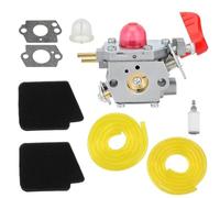 EaseSunny Kit di riparazione carburatore per soffiatore a foglia BVM200FE 25CC - 9 pezzi di ricambio con linee del carburante, filtro dell'aria, guarnizioni e detergenti, compatibile con serie C1U-W43