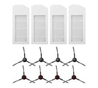 EaseSunny Kit spazzola laterale e filtro compatibile con ECOVACS DEEBOT N20, N20 Plus, N20 Pro Plus - 4 Filtri 8 Spazzole Laterali Ricambi