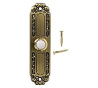 EaseSunny Pulsante per campanello resistente, con cavo luminoso, interruttore per porta d'ingresso, in metallo bronzo antico, resistente alle intemperie, per casa e ufficio, 12,7 cm, confezione