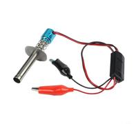 EaseSunny RC Glow Igniter 6 V-24 V per motorino di avviamento auto barche aerei elicotteri oro lega metallica strumento (blu)