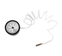 EaseSunny Termometro a quadrante, indicatore di temperatura, termometro capillare, sensore in ottone da 0 a 120 °C, sensore per acqua, liquido, olio, lettura remota con tubo da 100 cm, scala chiara