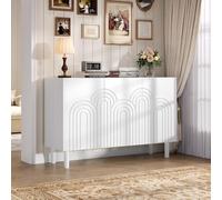 Easexcy 120 x 38,5 x 79 cm, credenza con 3 ante, armadi con ampio spazio di archiviazione, cassettiera per camera da letto e soggiorno, con base da tavolo da 16 cm