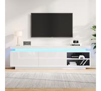 Easexcy Mobile moderno Lowboard TV lucido, adatto per TV da 70 pollici, tavolo, supporto universale per giochi e armadietto di stoccaggio e ampio spazio di archiviazione