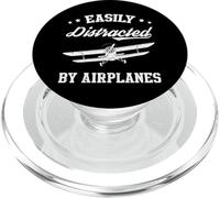 Easily Distracted By Airplanes Vintage Airplane Lover PopSockets PopGrip per MagSafe