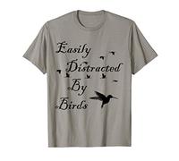 Easily Distracted By Birds Shirt for Bird Watcher Nerd Maglietta