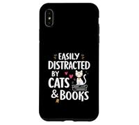 Easily Distracted By Cats And Books Cute Reader Custodia per iPhone XS Max