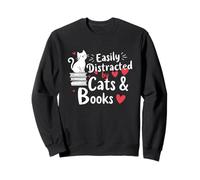 Easily Distracted By Cats And Books Felpa