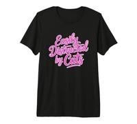 Easily Distracted By Cats Maglietta Premium