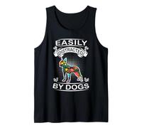 Easily Distracted By Dogs Boston Terrier Dog Lovers Puppy Canotta