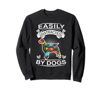 Easily Distracted By Dogs English Springer Spaniel Dog Lover Felpa