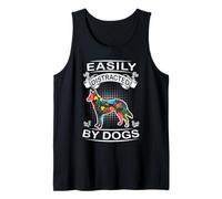 Easily Distracted By Dogs German Shepherd Dog Lover Canotta