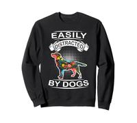 Easily Distracted By Dogs Labrador Retriever Dog Lover Felpa