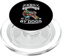 Easily Distracted By Dogs Poodle Funny Dog Lover PopSockets PopGrip per MagSafe