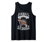 Easily Distracted By Dogs Rottweiler Funny Dog Lover Canotta