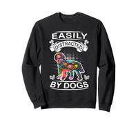 Easily Distracted By Dogs Saint Bernard Dog Lovers Puppy Felpa