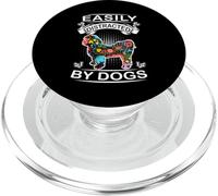 Easily Distracted By Dogs Shih Tzu Funny Flower Dog Lover PopSockets PopGrip per MagSafe
