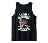 Easily Distracted By Dogs Soft Coated Wheaton Terrier Dog Canotta