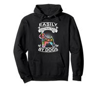 Easily Distracted By Dogs Soft Coated Wheaton Terrier Dog Felpa con Cappuccio