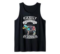 Easily Distracted By Donkeys Funny Animal Donkey Loves Canotta