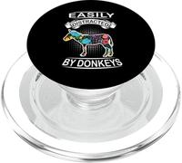 Easily Distracted By Donkeys Funny Animal Donkey Loves PopSockets PopGrip per MagSafe