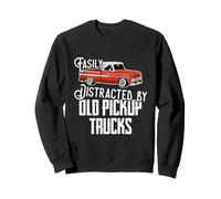 Easily Distracted by Old Pickup Trucks Men Women Funny Truck Felpa