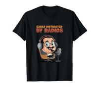 Easily Distracted by radios l Ham Radio Amateur Radio Maglietta