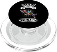 Easily Distracted By Sharks Funny Fish Shark Loves PopSockets PopGrip per MagSafe