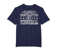Easily Distracted By Tchoukball - Funny Tchoukball Player Maglietta, Uomo Taglie Grandi, Navy, 2X Tall