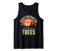 Easily Distracted By Trees - Funny Arborist Vintage for Men Canotta
