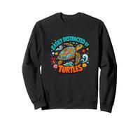 Easily Distracted By Turtles Cute Funny Sea Turtle Lover Felpa