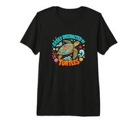 Easily Distracted By Turtles Cute Funny Sea Turtle Lover Maglietta Premium