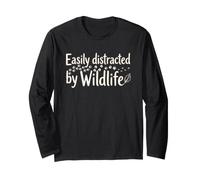 Easily Distracted By Wildlife Nature Lover Hiking Maglia a Manica