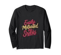 Easily Motivated By Snacks Food Lover Energy ------- Maglia a Manica