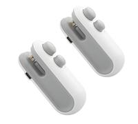 Easilyous Bag Sealer, Mini Sealing Machine, 2025 2-in-1 USB-C Rechargeable Snack Bag Sealer, Home Machine for Sealing and Cutting (white2pcs)
