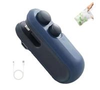 Easilyous Bag Sealer, Mini Sealing Machine, 2025 2-in-1 USB-C Rechargeable Snack Bag Sealer, Home Machine for Sealing and Cutting (blue)